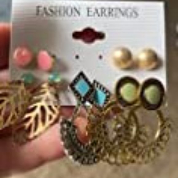 ❤️❤️ NEW 63 Pairs Assorted Multiple Stud Earrings for Women Simple Cute Flow❤️❤️ main image 12